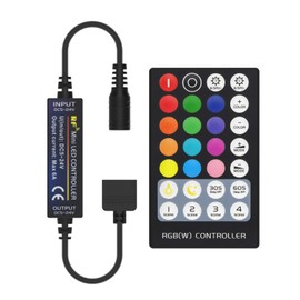 BTF-LIGHTING Mini 5 Pin RGBW 5050 RGB+White RF Remote Control 28 Buttons for RGBW LED Strip DC12V/DC24V Speed/Brightness/Colour/Scene Set