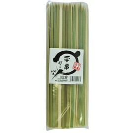 Commercial Flat Skewers, 0.2 inches (6 mm), Length: 10.6 inches (27 cm), Approx. 100 Pieces, Stably Stable to Stab Kneads