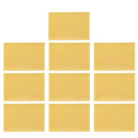 Beeswax Frame, 100% Beewax 10 pcs Bee Keeping Supplies, Nest Box Nest Beeswax Sheets Honeycomb, for Crafts Candle Making Lubricating Oil