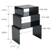 AUFIKR 2 Sets Clear Acrylic Display Risers, Showcase Shelf for