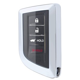 Key Fob Cover Case Fit for 2022 Acura MDX Remote Holder Skin Protector Keyless Entry Sleeve Accessories (Silver)