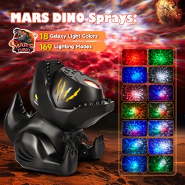 Dinosaur Night Light Projector, 196 Lightings+22 White Noises+5.0 Bluetooth Speaker Galaxy Projector for Bedroom Kids Projector, Galaxy Projector for Bedroom, Dinosaur Light Projector for Bedoom Decor