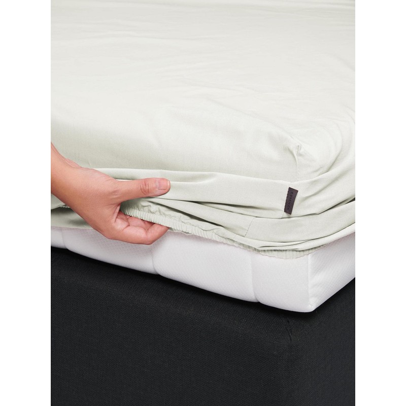 Essenza Premium Percale Oyster Fitted Sheet 160 x 200 cm