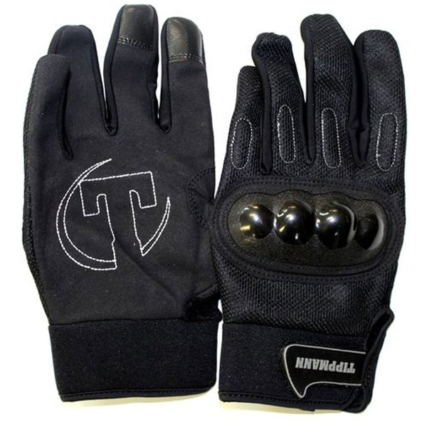 TIPPMANN Hard Knuckle Tactical & Paintball Gloves, Black, One Size
