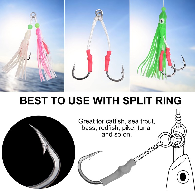 Easy Catch ® 50pcs/lot Super Strong Assist Hooks Stainless Steel