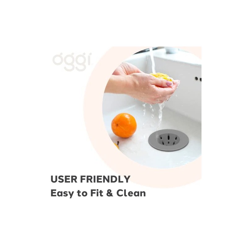Oggi 7731V Sink Strainer, 4.5", Charcoal