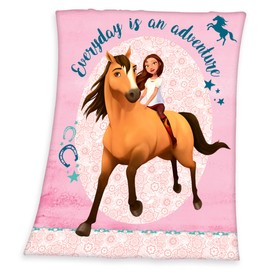 XL Spirit Wild and Free Horse Fleece Blanket 130 x 160 cm