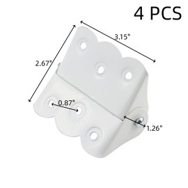 T Tulead 4 PCS Spring Loaded Hinges White Auto Close Door Hinges Self Closing Door Hinges for Commercial Residential Interior Exterior Doors 3.15"×2.67"×1.26" Door Hardware with Mounting Screws