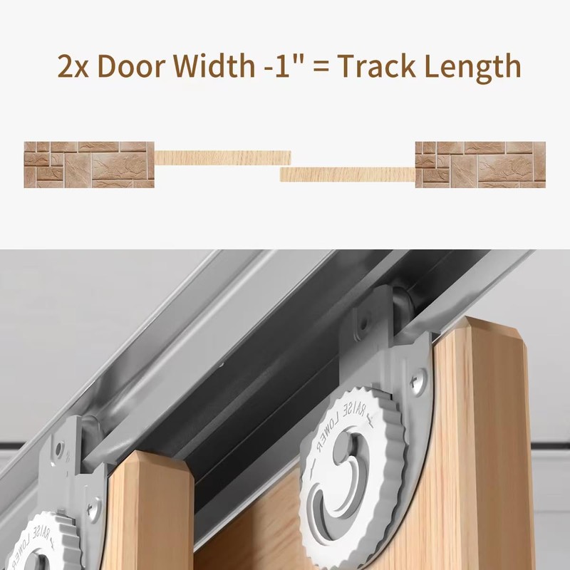 SongYung Bypass Sliding Door Hardware 48", Bypass Wardrobe Closet Door