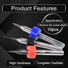 KATUR 10 PCS Mini PCB Drill Bits 0.1-1.0mm, Carbide Spiral