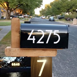 Diggoo Reflective Mailbox Numbers Sticker Decal Die Cut Uzbek Style Vinyl Number 2" Self Adhesive 4 Sets for Mailbox, Signs, Window, Door, Cars, Trucks, Home, Business, Address Number