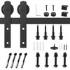 HomLxaLx 5ft Heavy Duty Sturdy Sliding Barn Door Hardware Kit