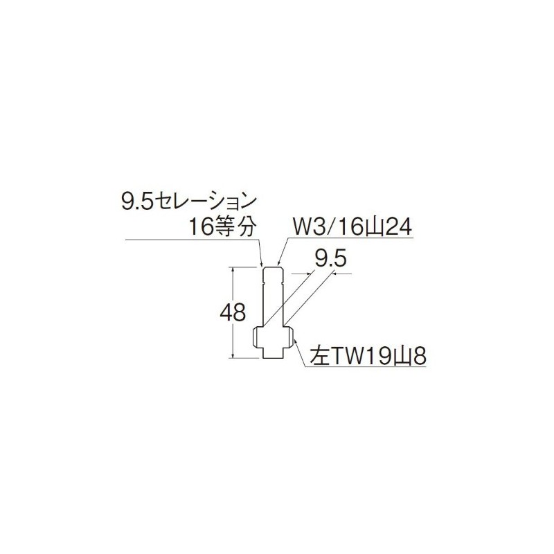 三栄 Faucet [Sanei] faucet parts Faucet Spindle (Left Thread) [PU36