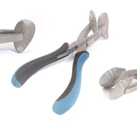OdontoMed2011 Glassblowing Boro Lampwork Bead Leaf Masher Flat Plier Stainless Steel With PVC Grip
