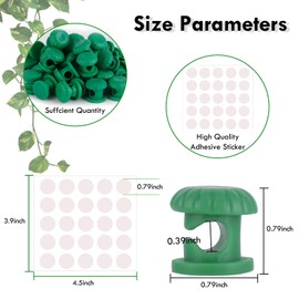 TELENT OUTDOORS Plant Clips for Climbing Plants 40 Pcs Plant Wall Fixture Clips with Acrylic Adhesive Sticker Invisible Wall Vines Fixing Clips. Adhesive Hook Plant Vine Support Holder