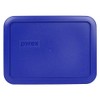 Pyrex 7210-PC 3-Cup Cadet Blue Food Storage Replacement Lid (3-Pack)
