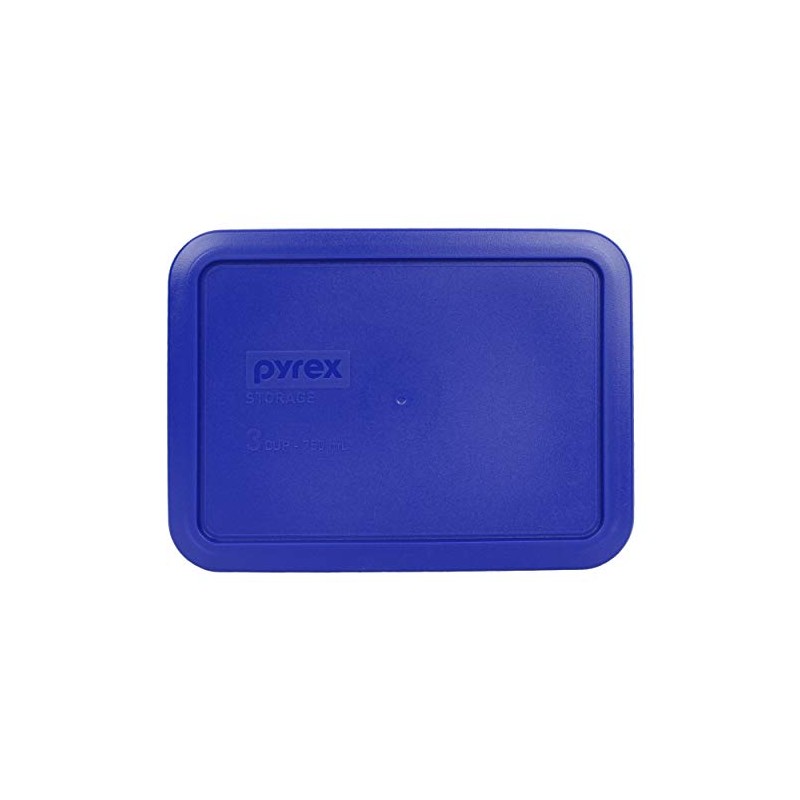 Pyrex 7210-PC 3-Cup Cadet Blue Food Storage Replacement Lid (3-Pack)
