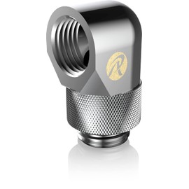 RAIJINTEK RAI - G1/4 FITTING MF0906 SILVER G1/4" Male to Female 90 Degree Rotary Fitting Adapter, for Water Cooling System, Silver, 6 Pack (0R40B00238)