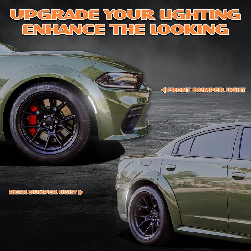 Dynamic White LED Side Marker Light Compatible with Dodge Charger
