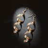 Anmpab Boho Spiral Earrings for Women Gold Silver Metal Wave