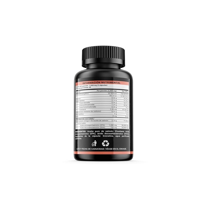 Healti Suplemento Omega Base Aceite Salmón Aporta 1080 Epa 720mg