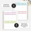 SUNEE Budget Planner - Deluxe Monthly Budget Book with 12-Pockets