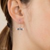 Sterling Silver Oxidised Dragonfly Dangle Earrings - SIZE: 15mm x