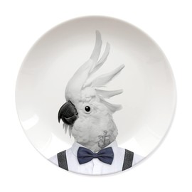 Mustard Wild Dining Animal Party Plates - Cockatoo, Parrot, 23cm x 23cm