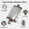 Customized Exhaust High Flow Silencer Auto Part Stainless Steel Universal