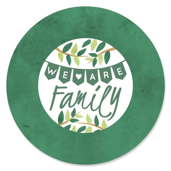 Family Tree Reunion - Family Gathering Party Circle Sticker Labels - 24 Count