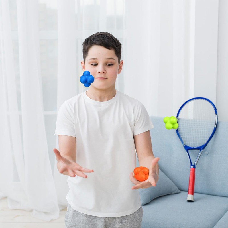 SOIMISS 6 Pcs Reaction Bounce Balls Set, Reflex Reaction Balls