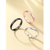 3mm 925 Sterling Silver Rose Gold Plated Classical Plain Stackable