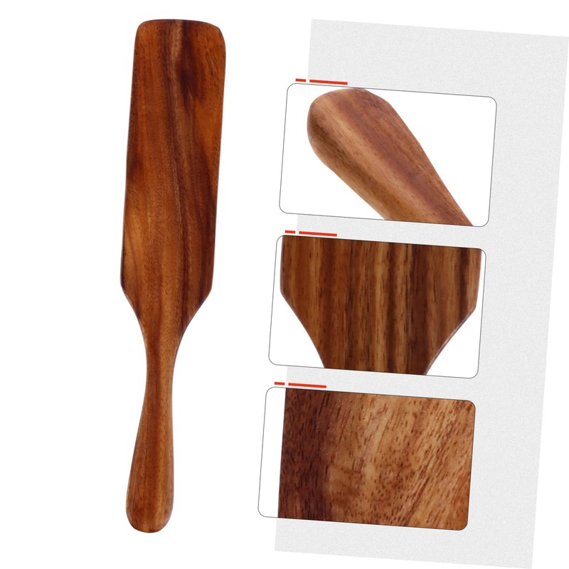 Hemoton Wooden Spurtles Wood Spatula Slotted Spurtle Stirring Spatula Wooden