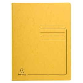 Exacompta - Ref 240229E - Heavyweight Mottled Pressboard Spring Folder - Suitable for A4 Documents, 355gsm Mottled Pressboard, Holds Approx. 300 Sheets - Yellow