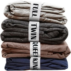 ECOHomes Bed Sheet Organizer and Storage Size Label Bands | Bed Sheets Set Organizers for Linen Closet Organization - Elastic Bedding Band Labels for Organizing Bedsheet (King 2 PCs Pack | White)