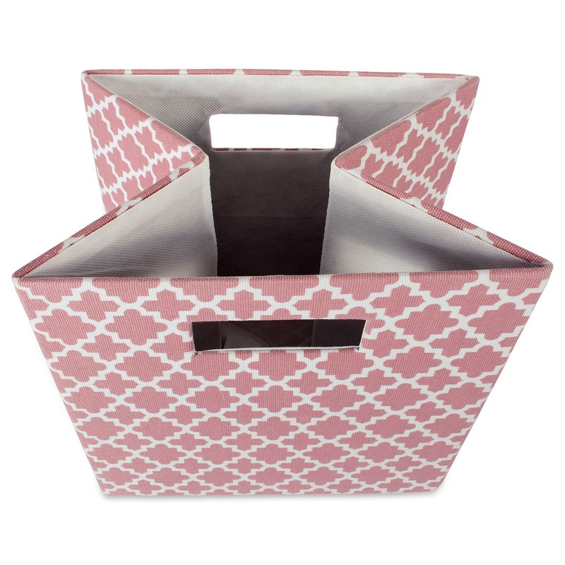 DII Cubo reticulado de poliéster, Lattice Rose, 11" Small Cube,