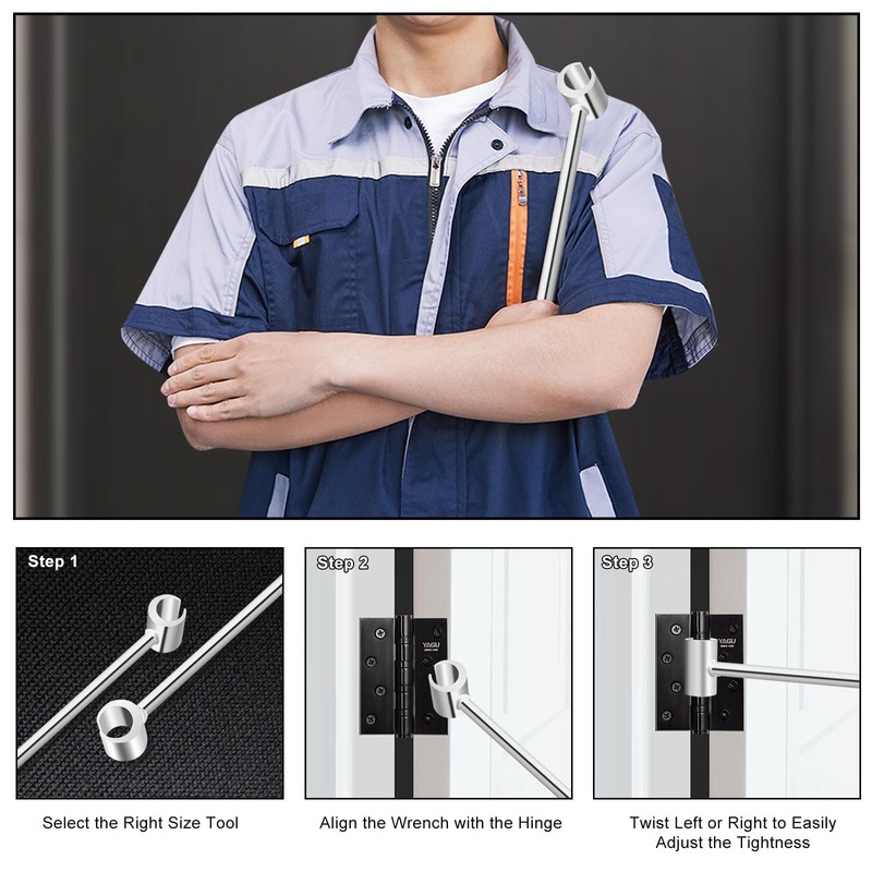 CAPHONT 2 Pack Hinges Gap Adjusting Wrench, Door Hinge Repair