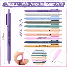 Sayglossy 40 Pcs Christian Christmas Gifts Bulk Bible Verse Ballpoint Pens Christian Bookmarks and Keychains Bags Religious Gifts for Women Sunday School Church Members Supplies, Watercolor