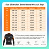 INTBOSS Wetsuit Top Men,3mm Mens Wetsuit Top Long Sleeve Wetsuit