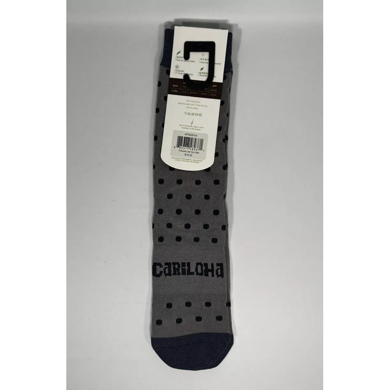 CARILOHA Men's Bamboo Trouser Socks Dot Gray S/M