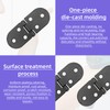 12 Pack Black Cabinet Hinges with Screws, Brass Butler Tray