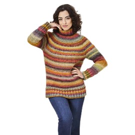 King Cole Ladies Chunky Knitting Pattern Womens Knit in The Round Sweater (6248)