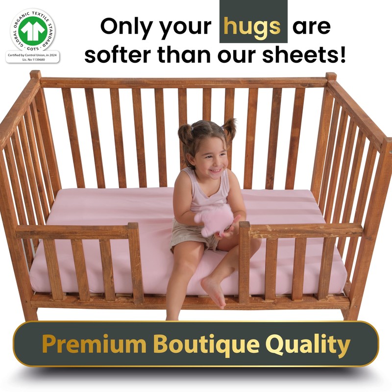 Bunnyjik GOTS Organic 2 x Baby Cot Fitted Sheets -