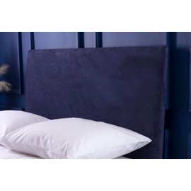 Belledorm Headboard Wrap - Transforms a drab looking Headboard - Luxury Faux Suede (Navy, Single)