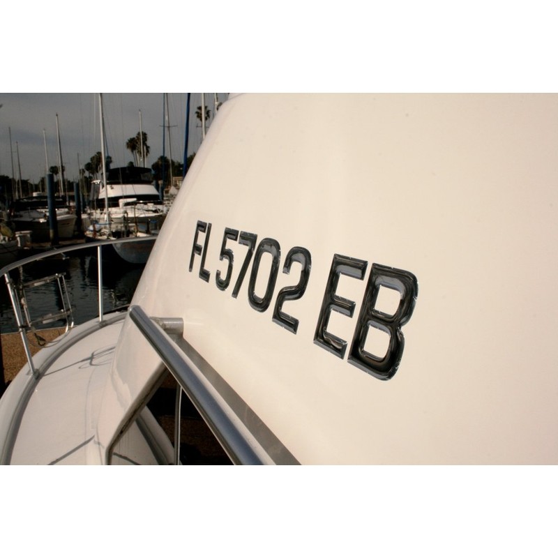 Boat & Jetski Registration Numbers - Domed/Raised Decal (16 Pcs)