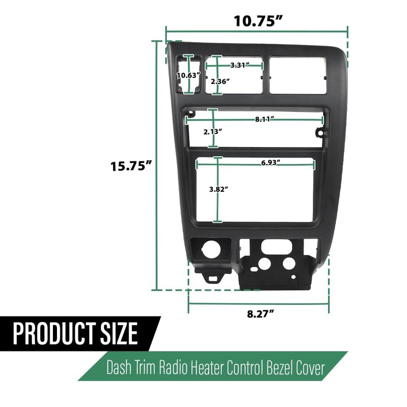 LQI Center Dash Climate Control Radio Bezel Trim Dashboard, Compatible