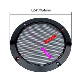 Flushbay Set of 2 Speaker Covers, 4" Universal Speaker Grill Cover, Car Accessories, Speaker Mesh Cover with Total 8 Mounting Screws