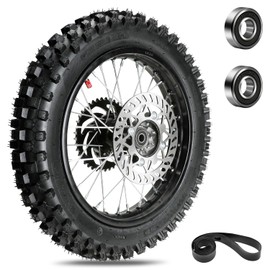 EOPOAYI 14" Wheel Rim 90/100-14 3.00-14 Rear Tire Assembly Compatible with 125cc 150cc Apollo TTR125 SSR KLX125 RM80 TaoTao DB17 Off Road Pit Dirt Bike Parts Brake Rotor 428 Chain 41T Sprocket