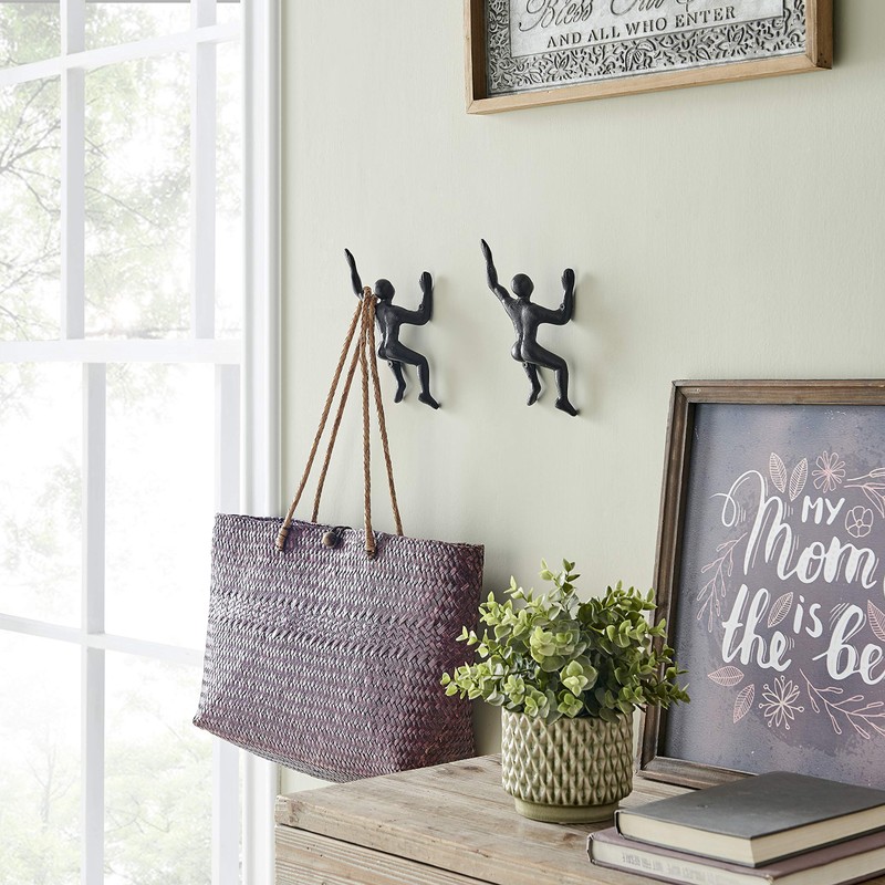 Cast Iron Wall Climber Decorative Wall Hanging Hook (Set of