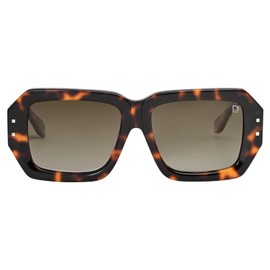Dollger Retro Square Polarized Sonnenbrille für Frauen Männer, 70er 80er Jahre Classic Vintage Rectangle Shades Leopard